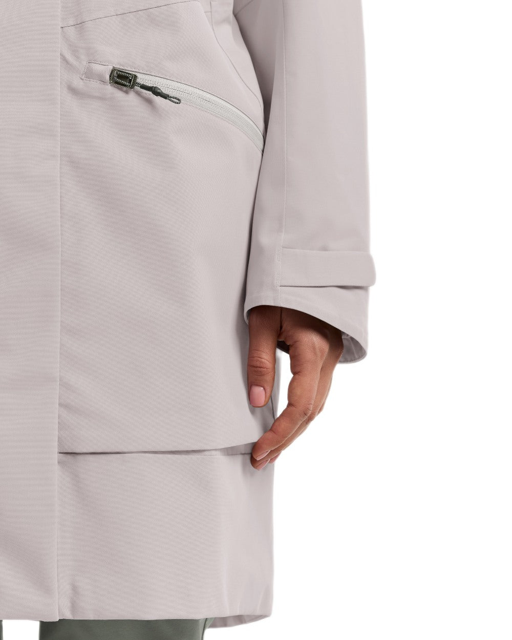 Sunrise Mist Coloured Didriksons Ilma Womens Waterproof Parka 8 on White Background