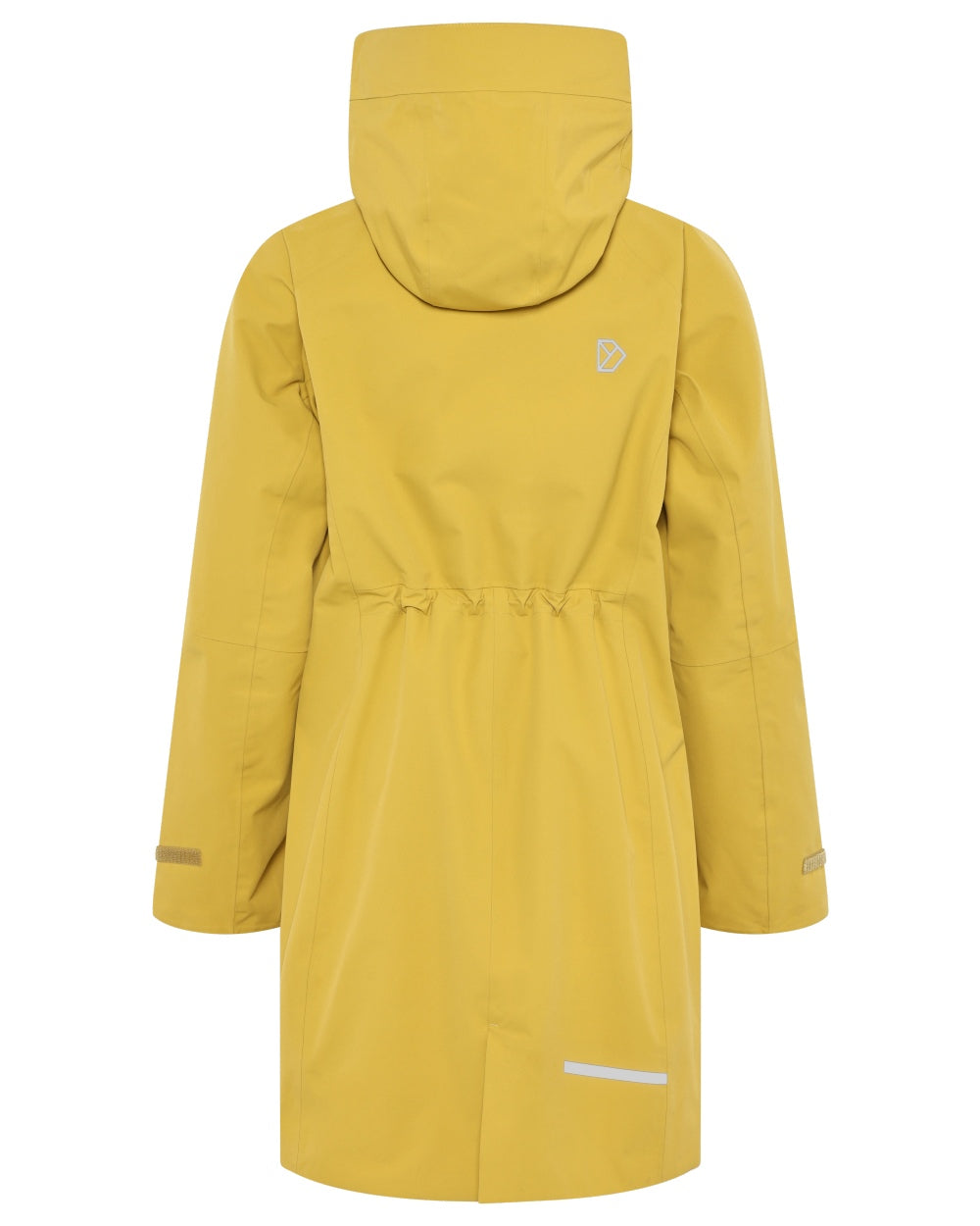 Yellow Pollen Coloured Didriksons Ilma Womens Waterproof Parka 8 on White Background