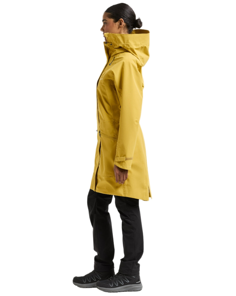 Yellow Pollen Coloured Didriksons Ilma Womens Waterproof Parka 8 on White Background