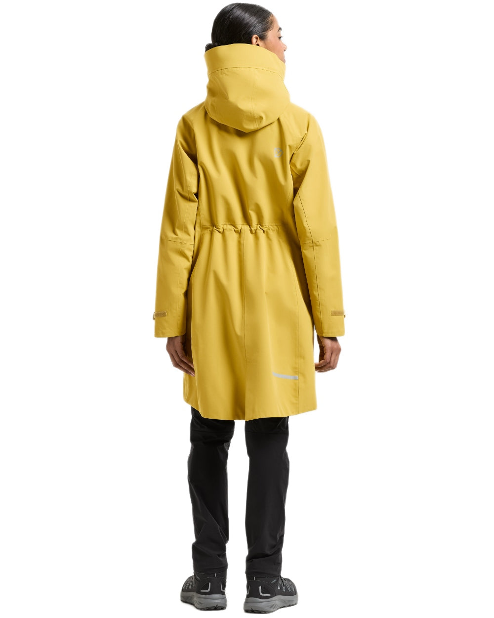 Yellow Pollen Coloured Didriksons Ilma Womens Waterproof Parka 8 on White Background