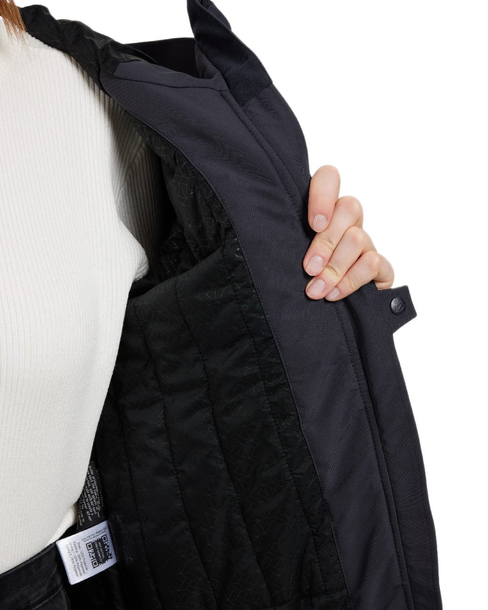 Dark Night Blue Coloured Didriksons Jennie Womens Jacket on white background