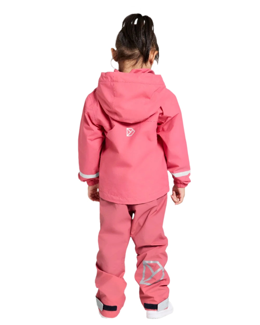 Dusty Azalea coloured Didriksons Childrens Bladet Jacket on white background
