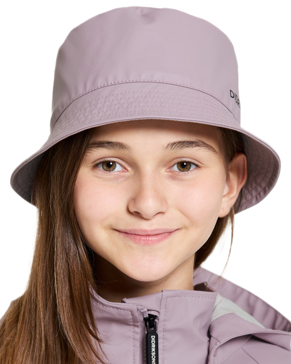 Dusty Lilac coloured Didriksons Childrens Giga Hat on white background