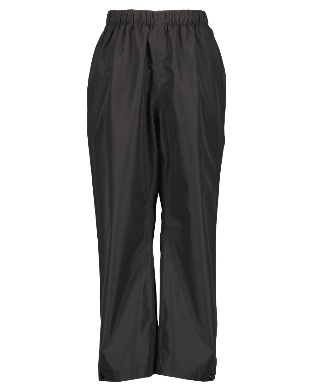 Black coloured Didriksons Kids Penta Pants on white background