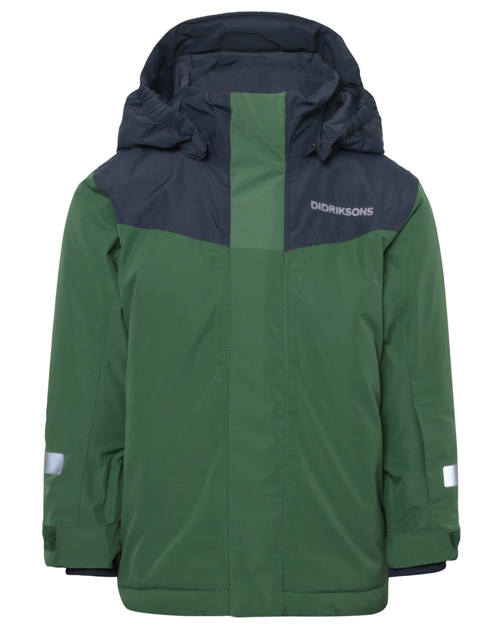 Pine Green Coloured Didriksons Kids Skare Set on white background