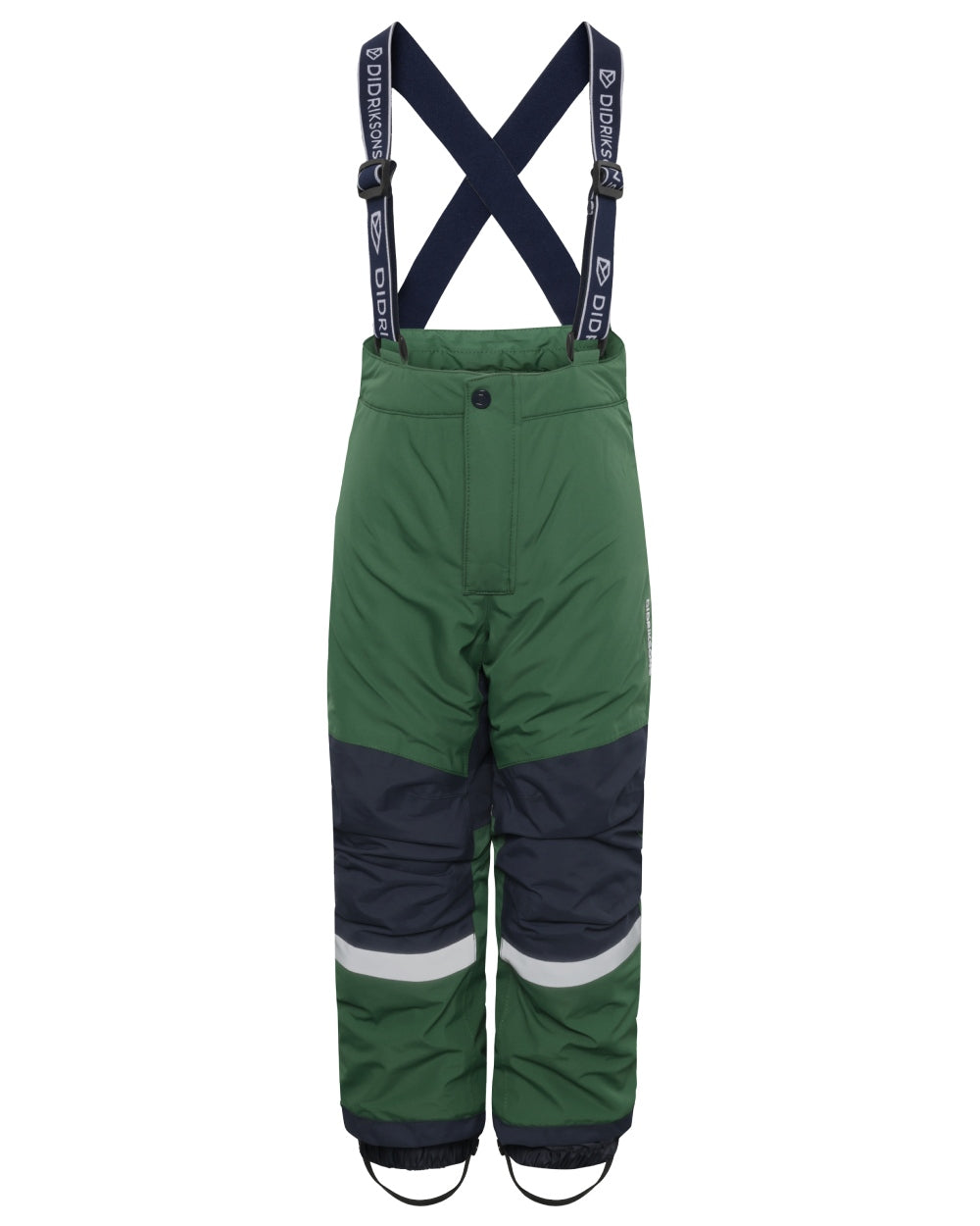 Pine Green Coloured Didriksons Kids Skare Set on white background