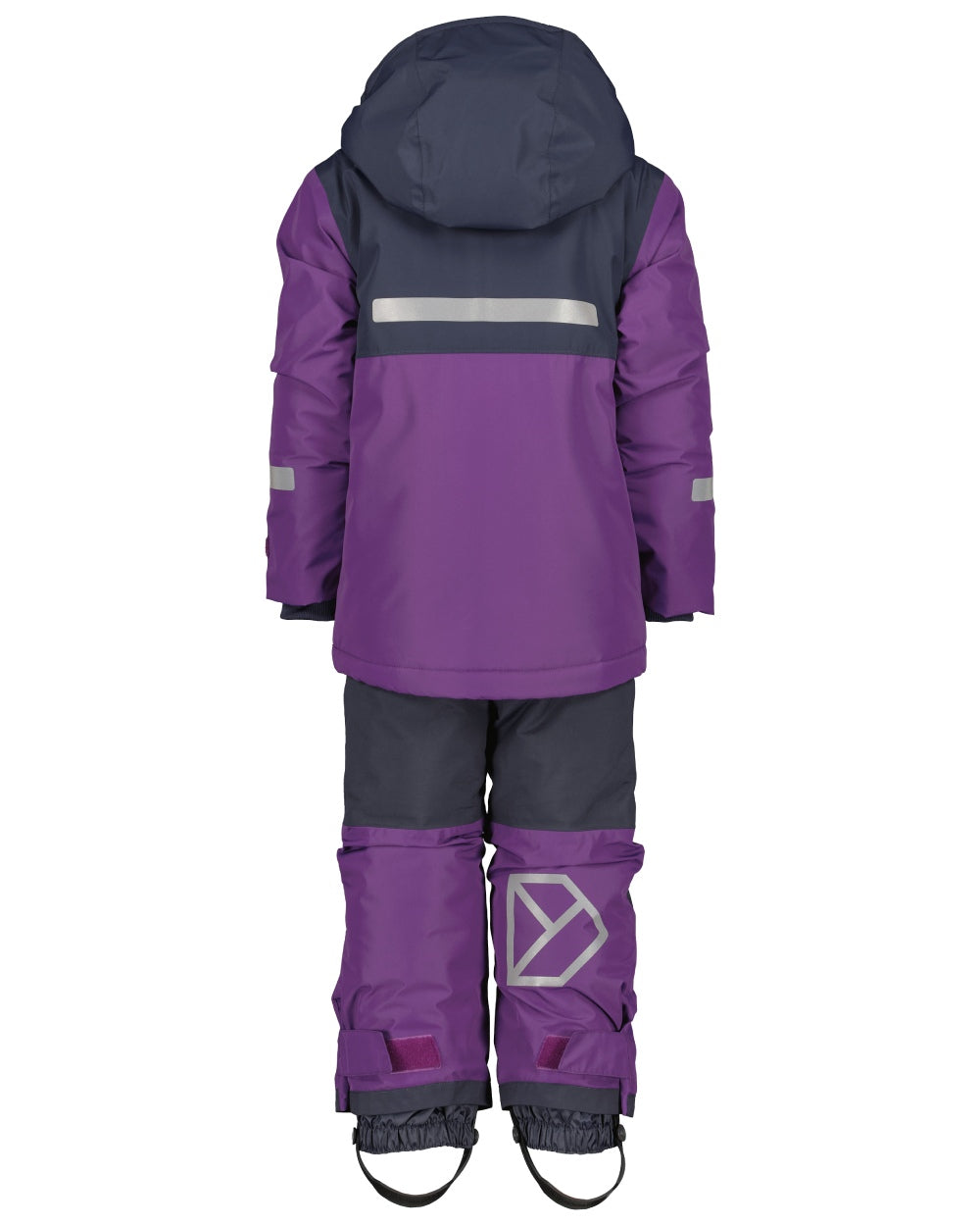 Royal Purple Coloured Didriksons Kids Skare Set on white background