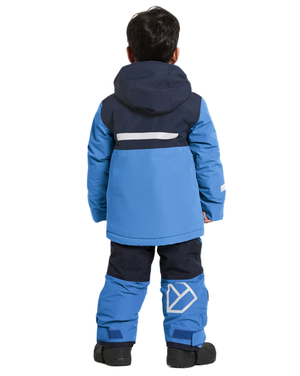 Sapphire Blue Coloured Didriksons Kids Skare Set on white background