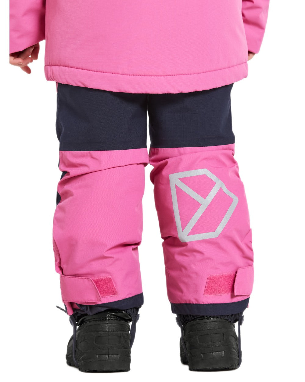 Sweet Pink Coloured Didriksons Kids Skare Set on white background