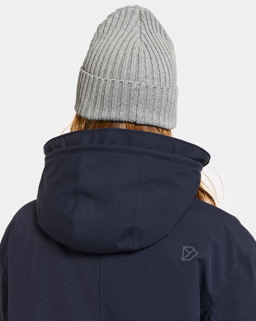 Grey Melange coloured Didriksons Laken Beanie 3 on white background