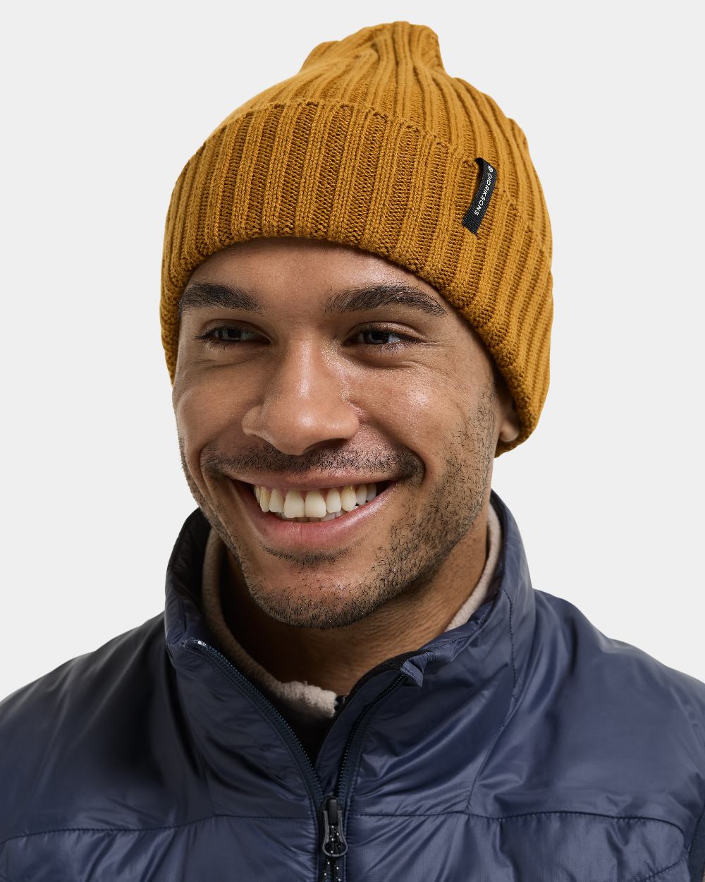 Spice Brown coloured Didriksons Laken Beanie 3 on white background