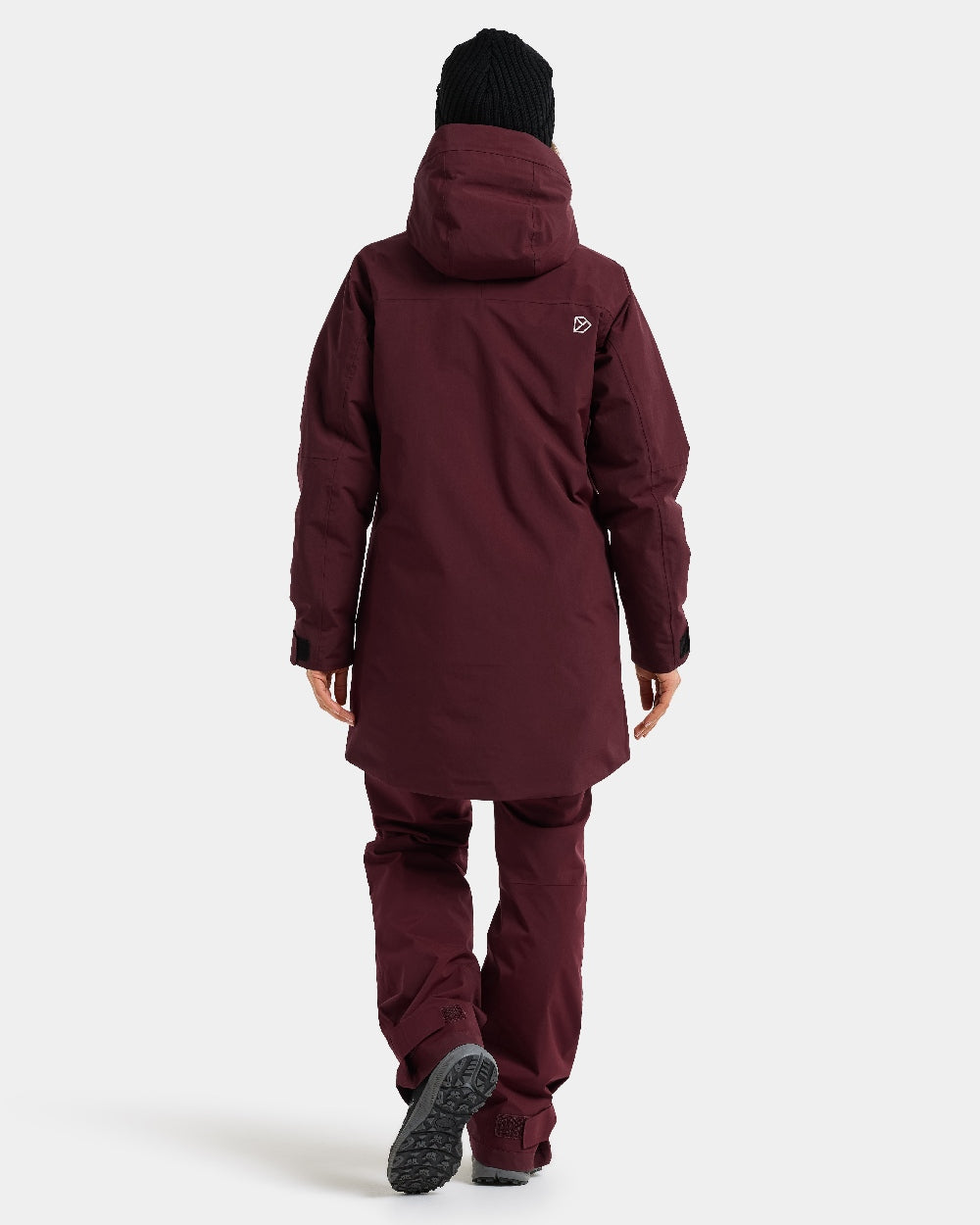 Old Rust coloured Didriksons Marget Womens Parka 2 on white background