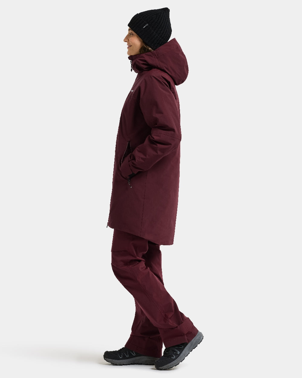 Old Rust coloured Didriksons Marget Womens Parka 2 on white background
