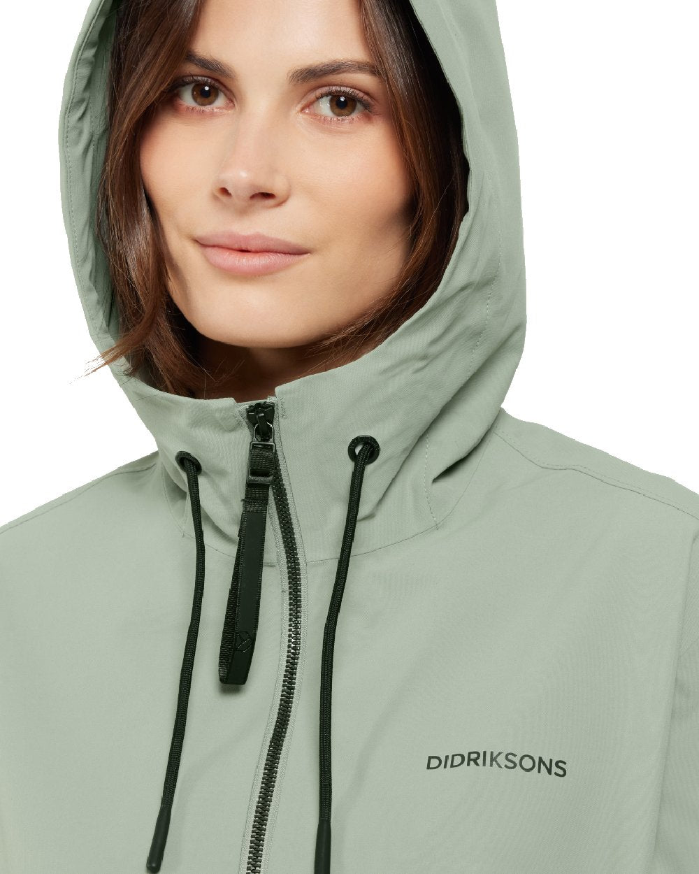 Wilted Leaf coloured Didriksons Marta Womens Parka 3 on white background