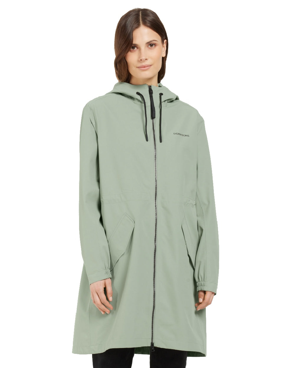 Wilted Leaf coloured Didriksons Marta Womens Parka 3 on white background