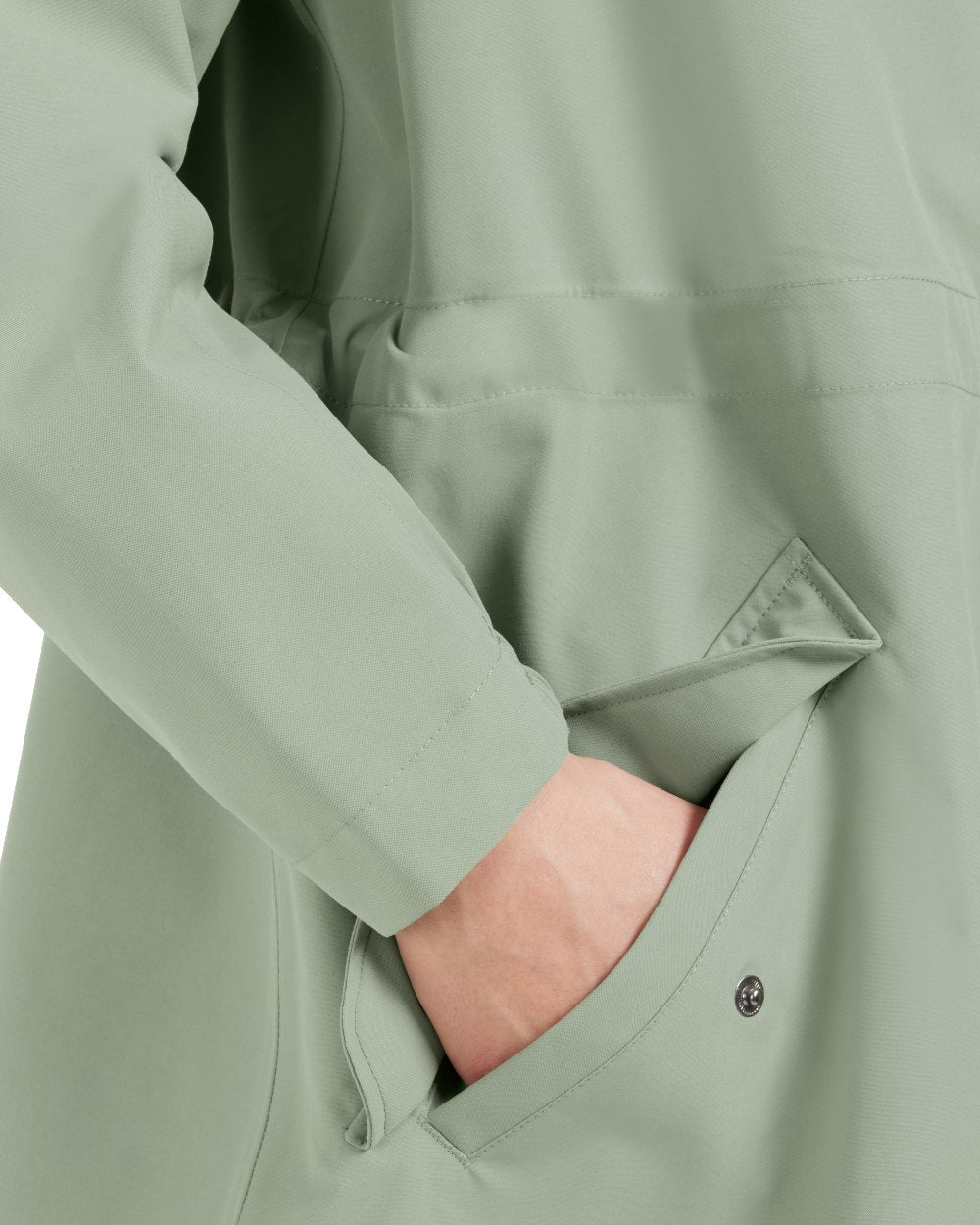 Wilted Leaf coloured Didriksons Marta Womens Parka 3 on white background