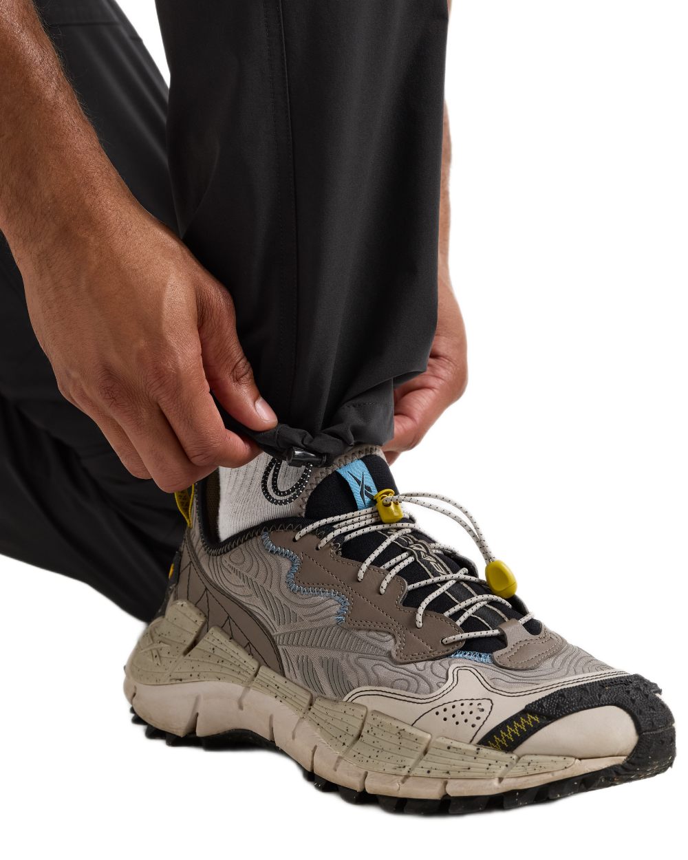 Black coloured Didriksons Mens Asher Pants on white background