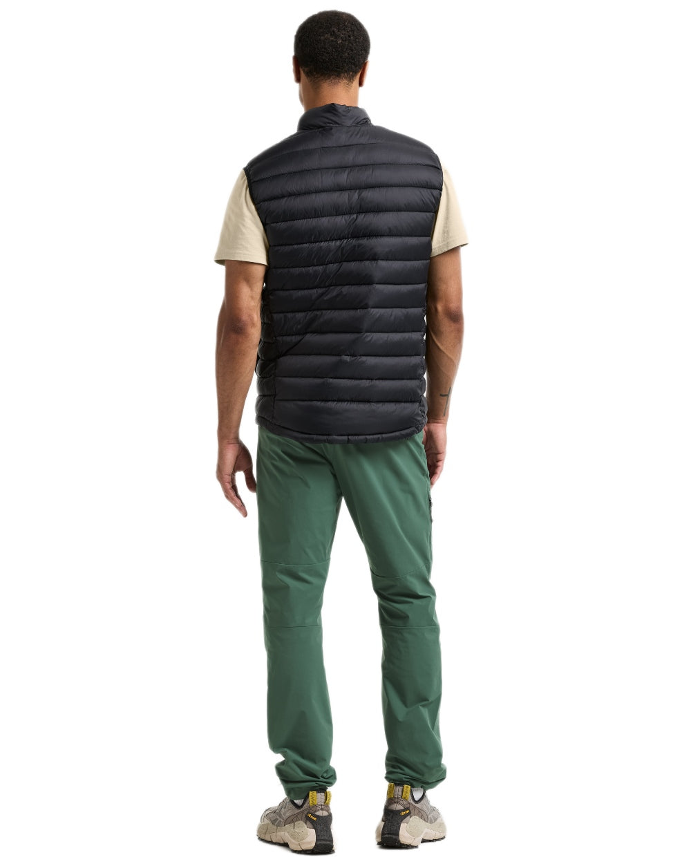 Dark Moss coloured Didriksons Mens Asher Pants on white background