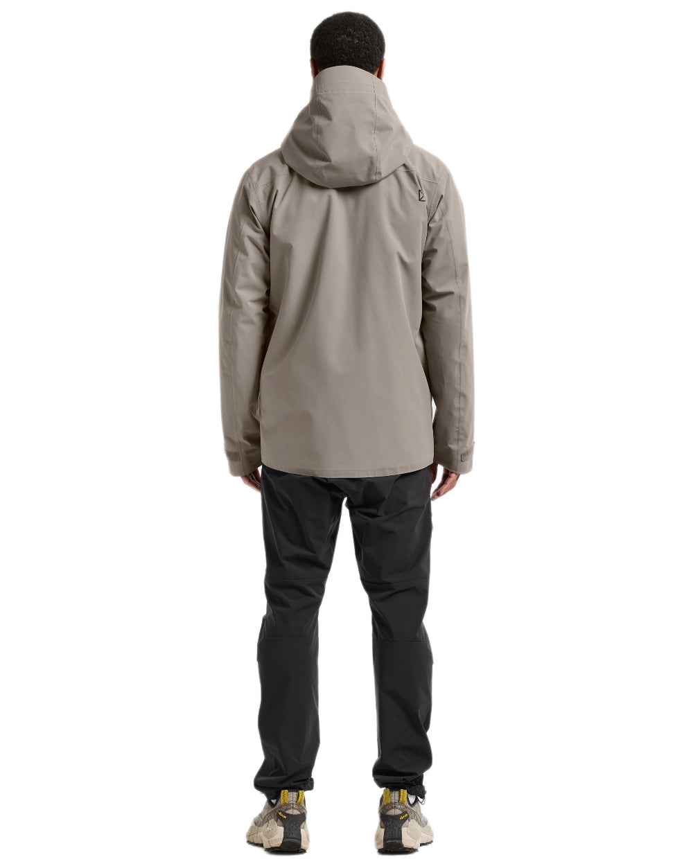 Ash Brown coloured Didriksons Mens Aston Waterproof Jacket on white background