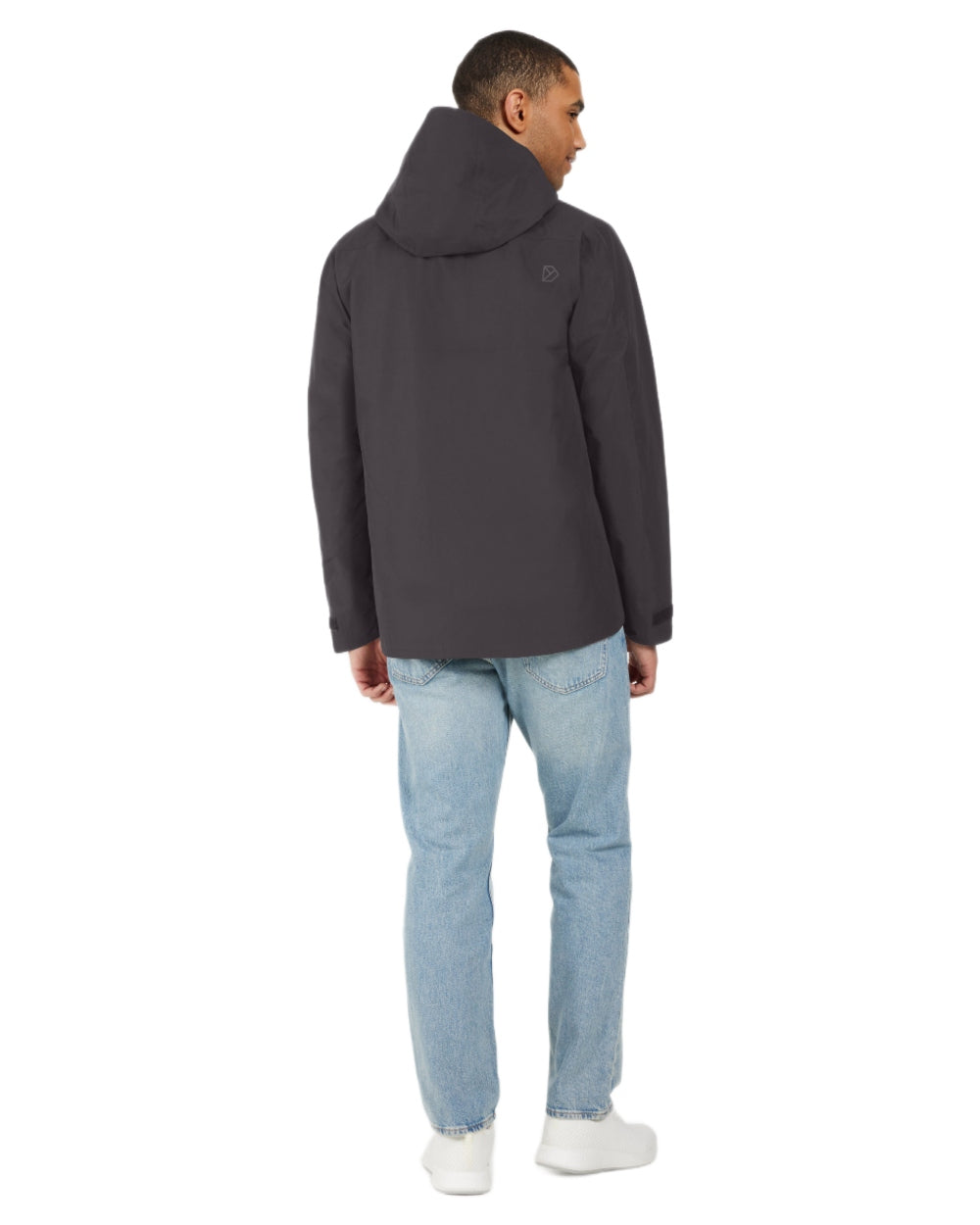 Black coloured Didriksons Mens Aston Waterproof Jacket on white background