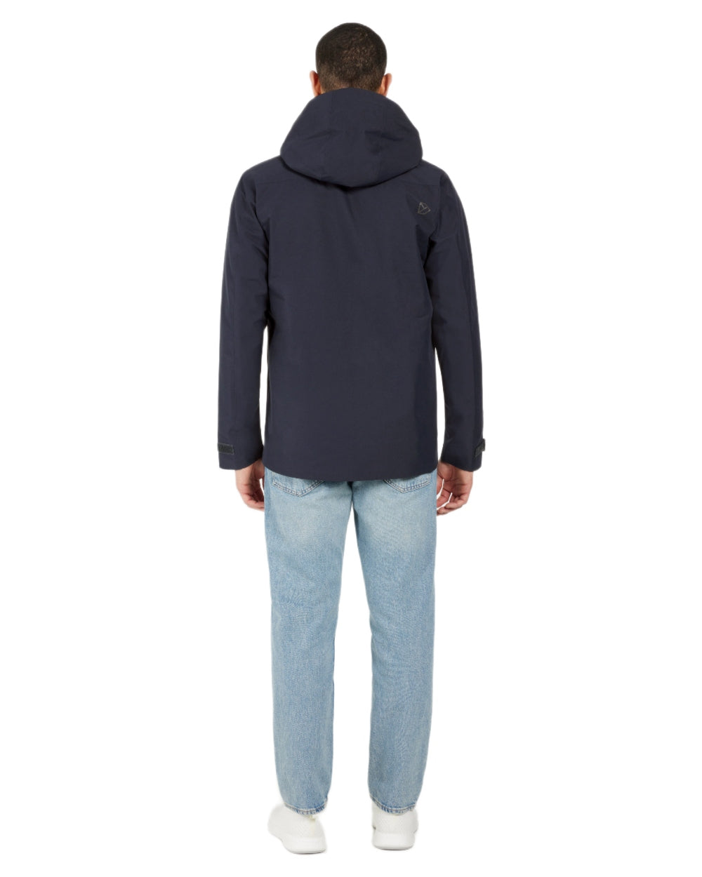 Dark Night Blue coloured Didriksons Mens Aston Waterproof Jacket on white background
