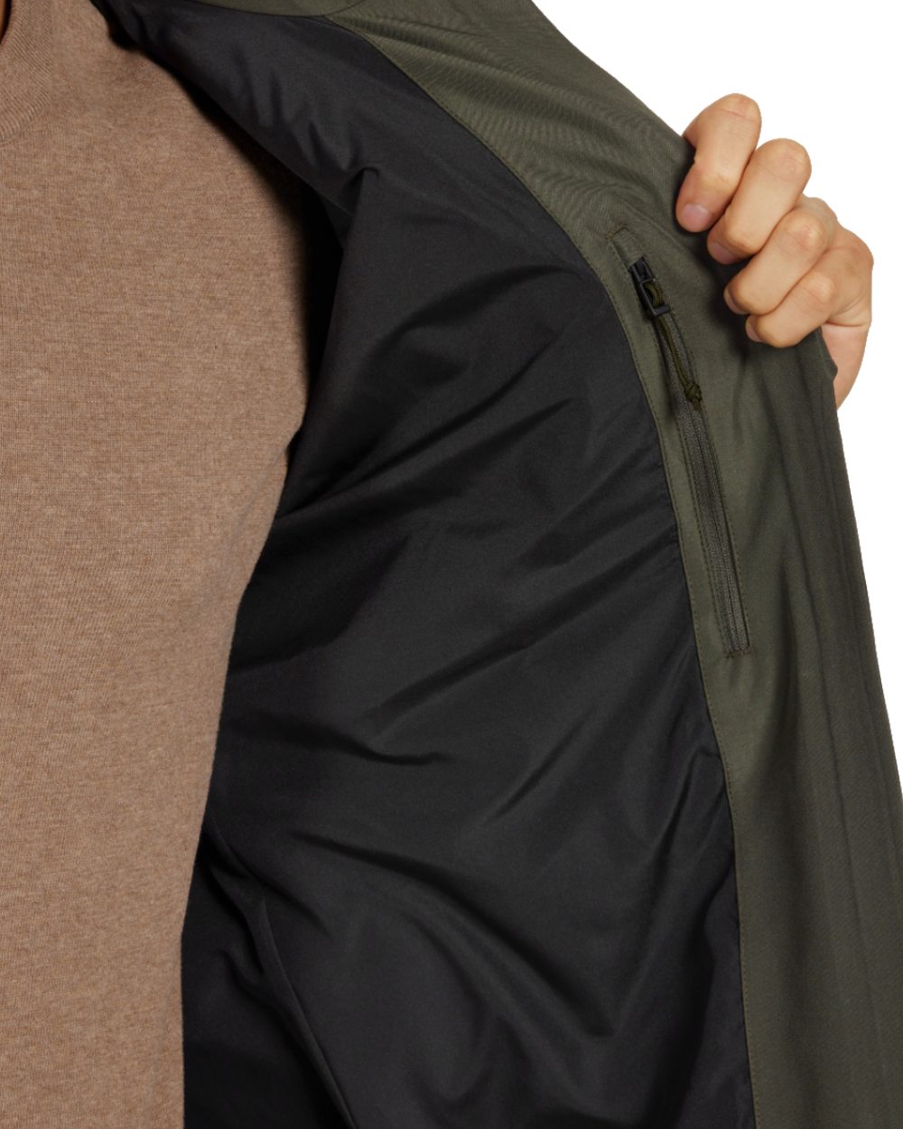 Deep Green coloured Didriksons Mens Aston Waterproof Jacket on white background