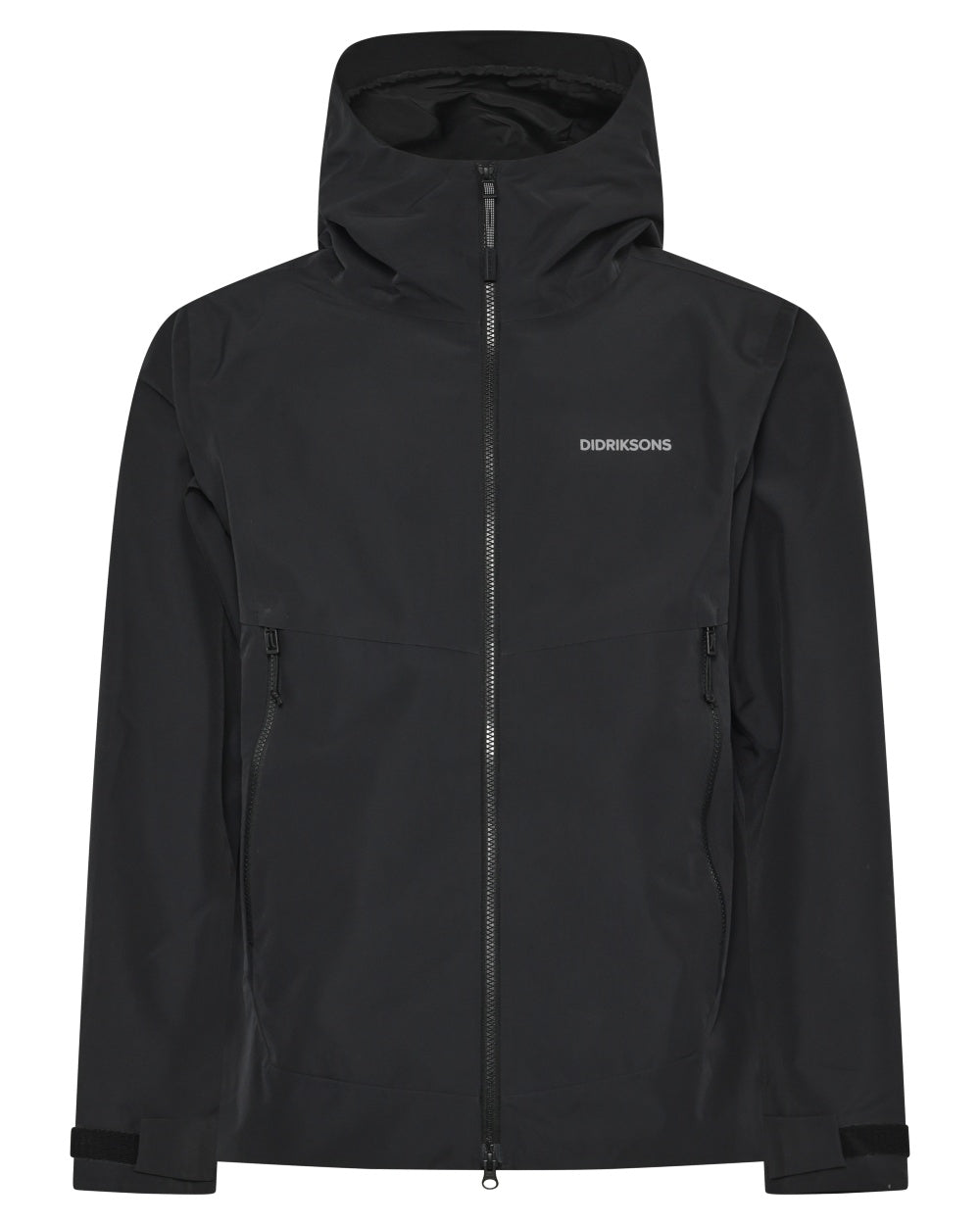 Black coloured Didriksons Mens Biak Jacket on white background