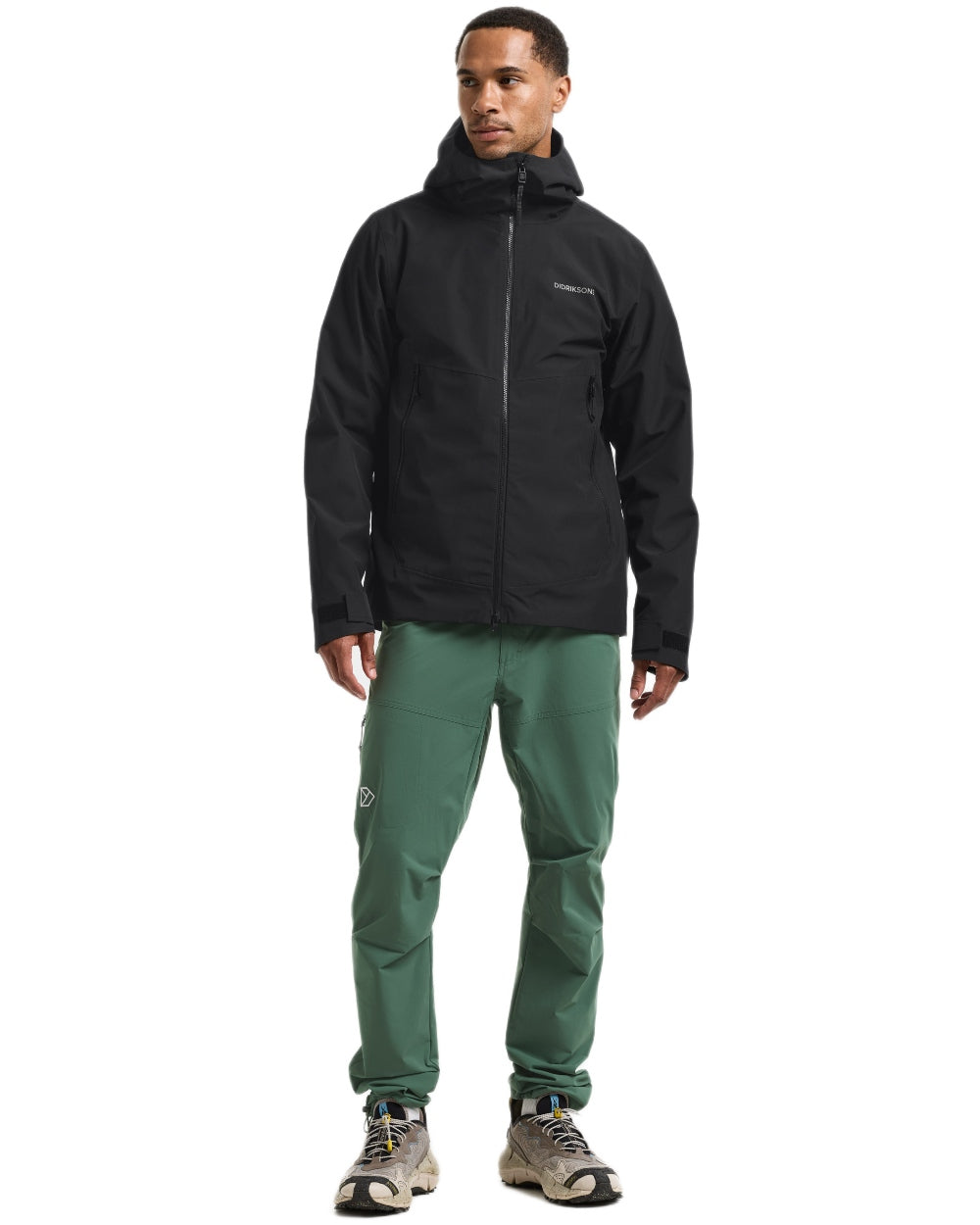 Black coloured Didriksons Mens Biak Jacket on white background