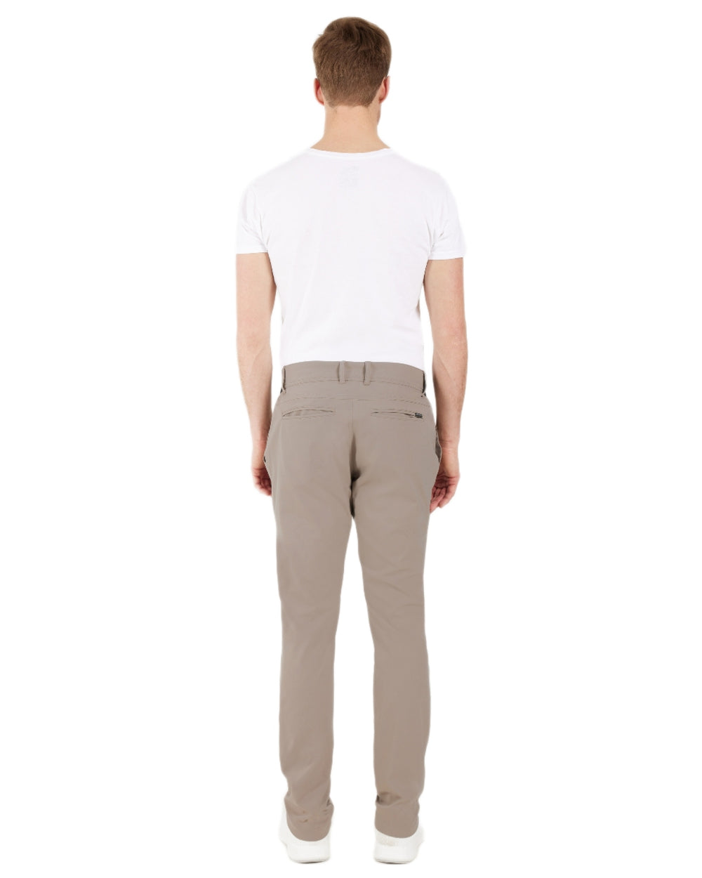 Ash Brown coloured Didriksons Mens Darren Pants on white background