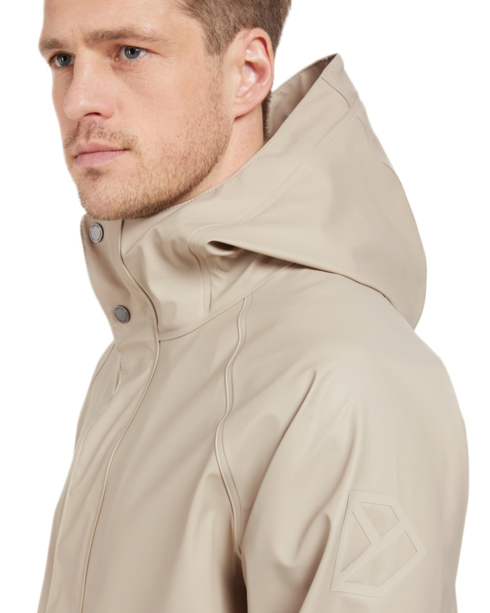 Clay Beige coloured Didriksons Mens Darwin Jacket on white background