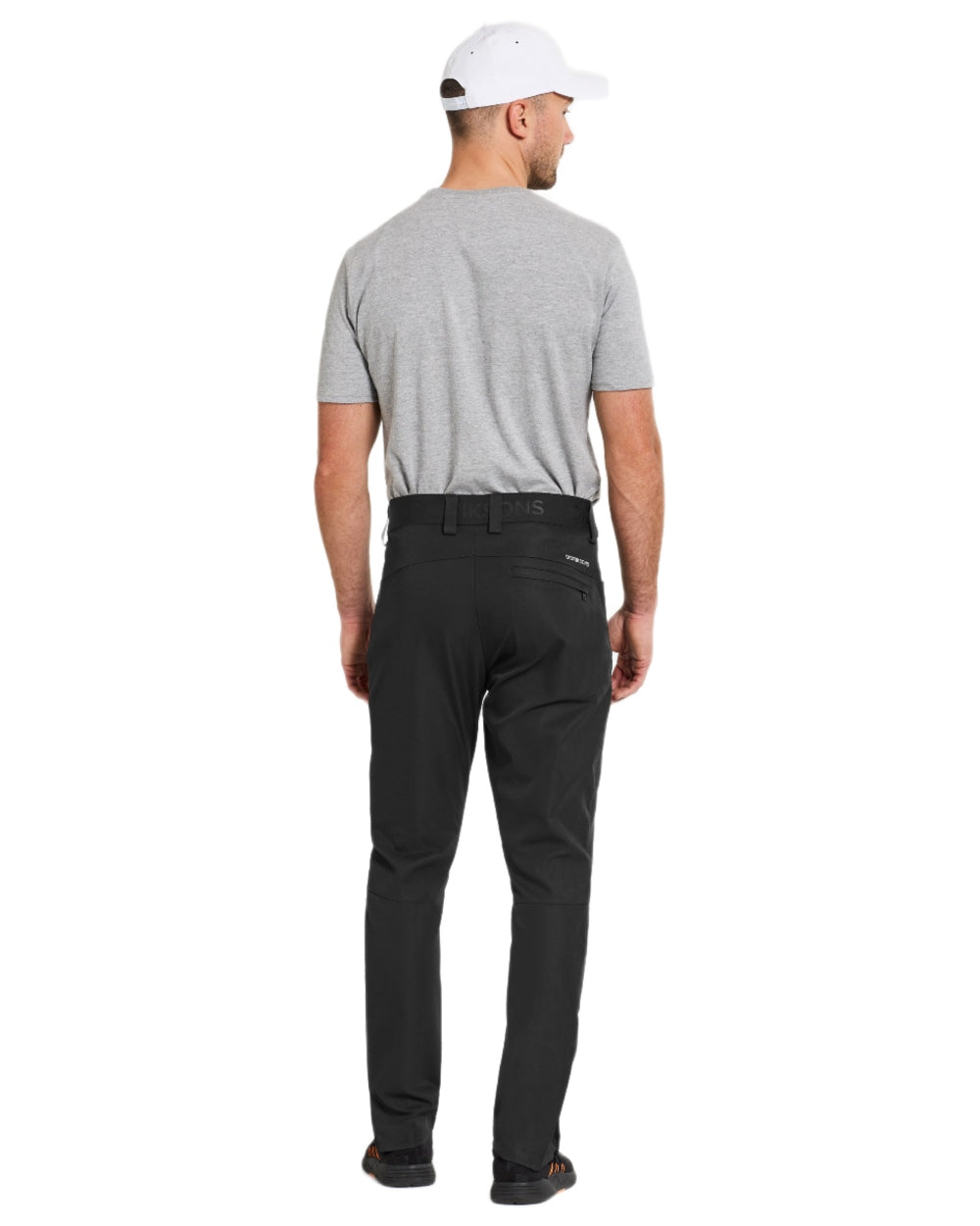 Black coloured Didriksons Mens Dennis Pants on white background