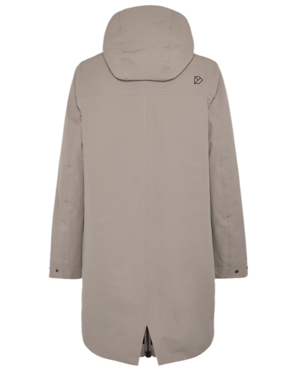 Ash Brown Coloured Didriksons Mens Falke Parka on white background