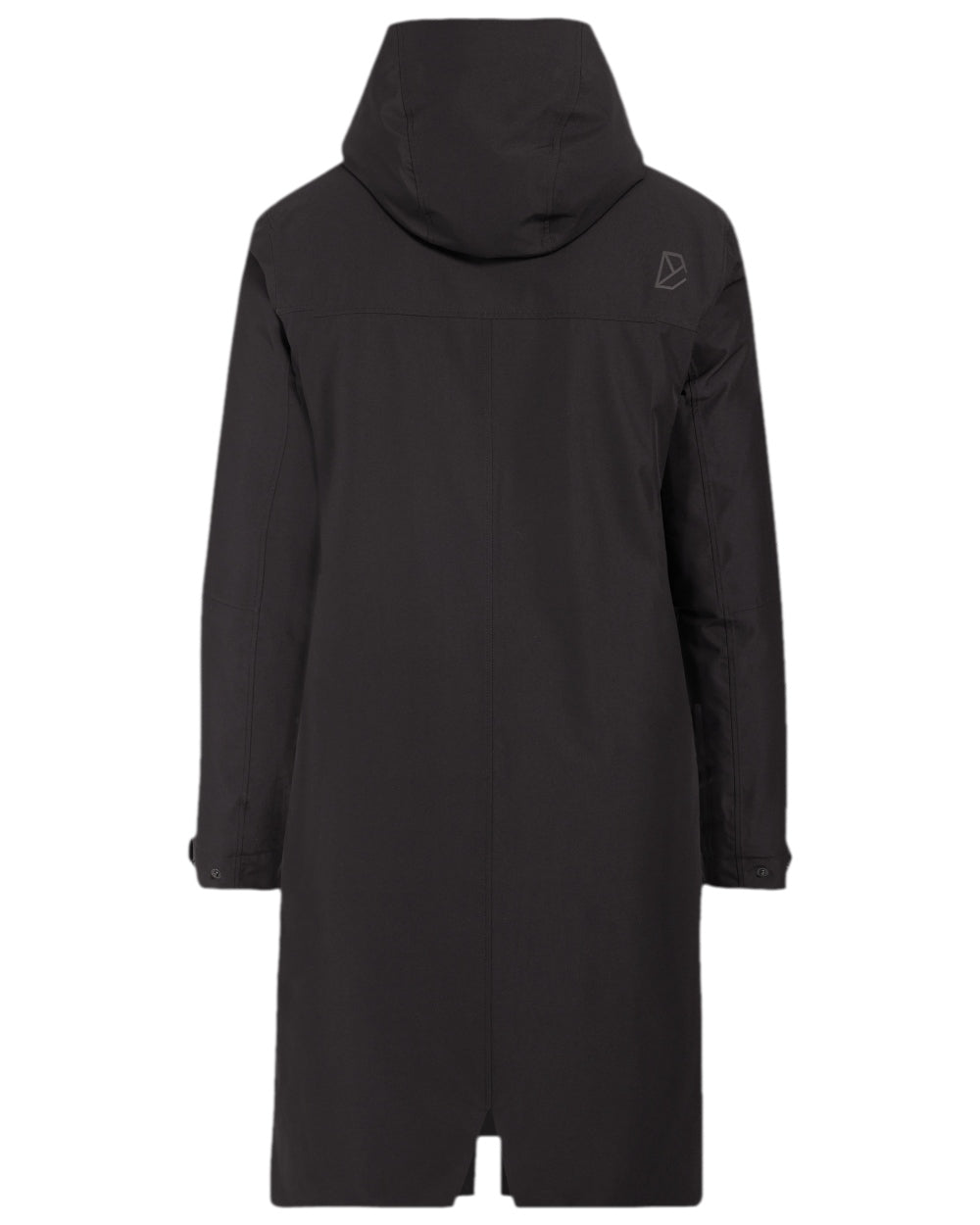Black Coloured Didriksons Mens Falke Parka on white background