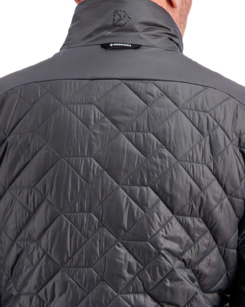 Coal Black coloured Didriksons Mens Fegen Jacket on white background