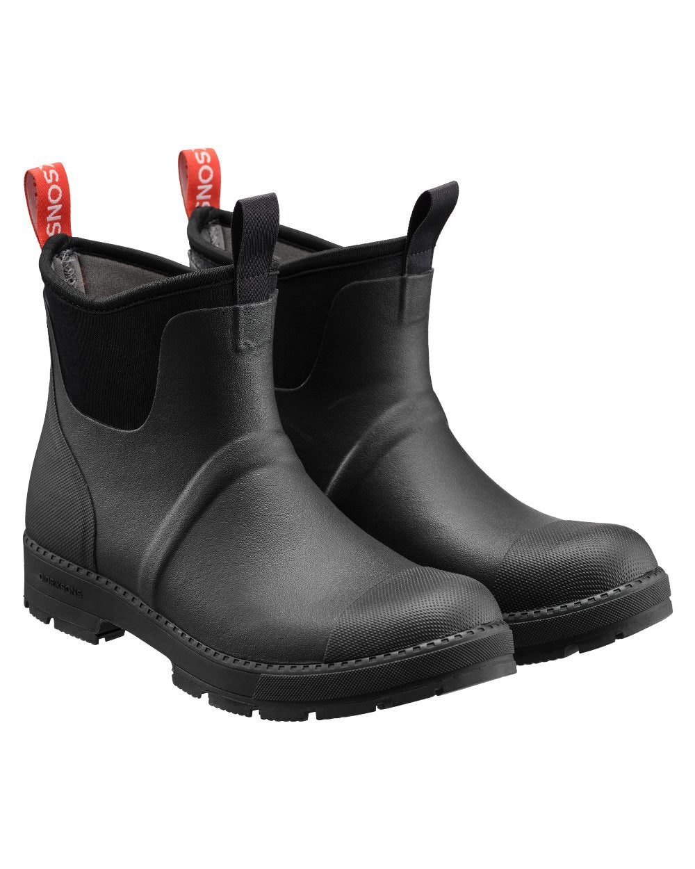 Black coloured Didriksons Mens Grinda Boots on white background