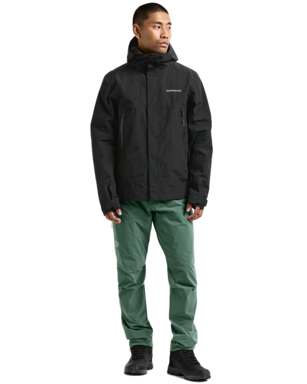 Black coloured Didriksons Mens Grit Jacket 4 on white background