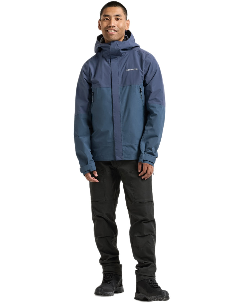 Blue Fog coloured Didriksons Mens Grit Jacket 4 on white background