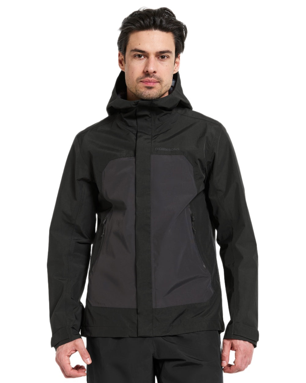 Black coloured Didriksons Mens Grit Jacket on white background