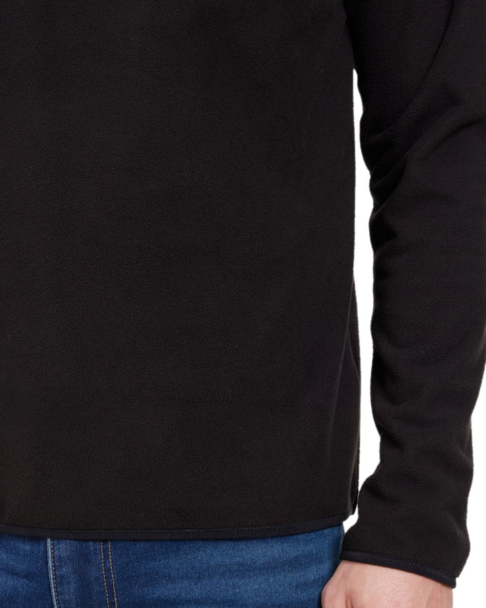 Black coloured Didriksons Mens Hannes Half Zip Sweater on white background
