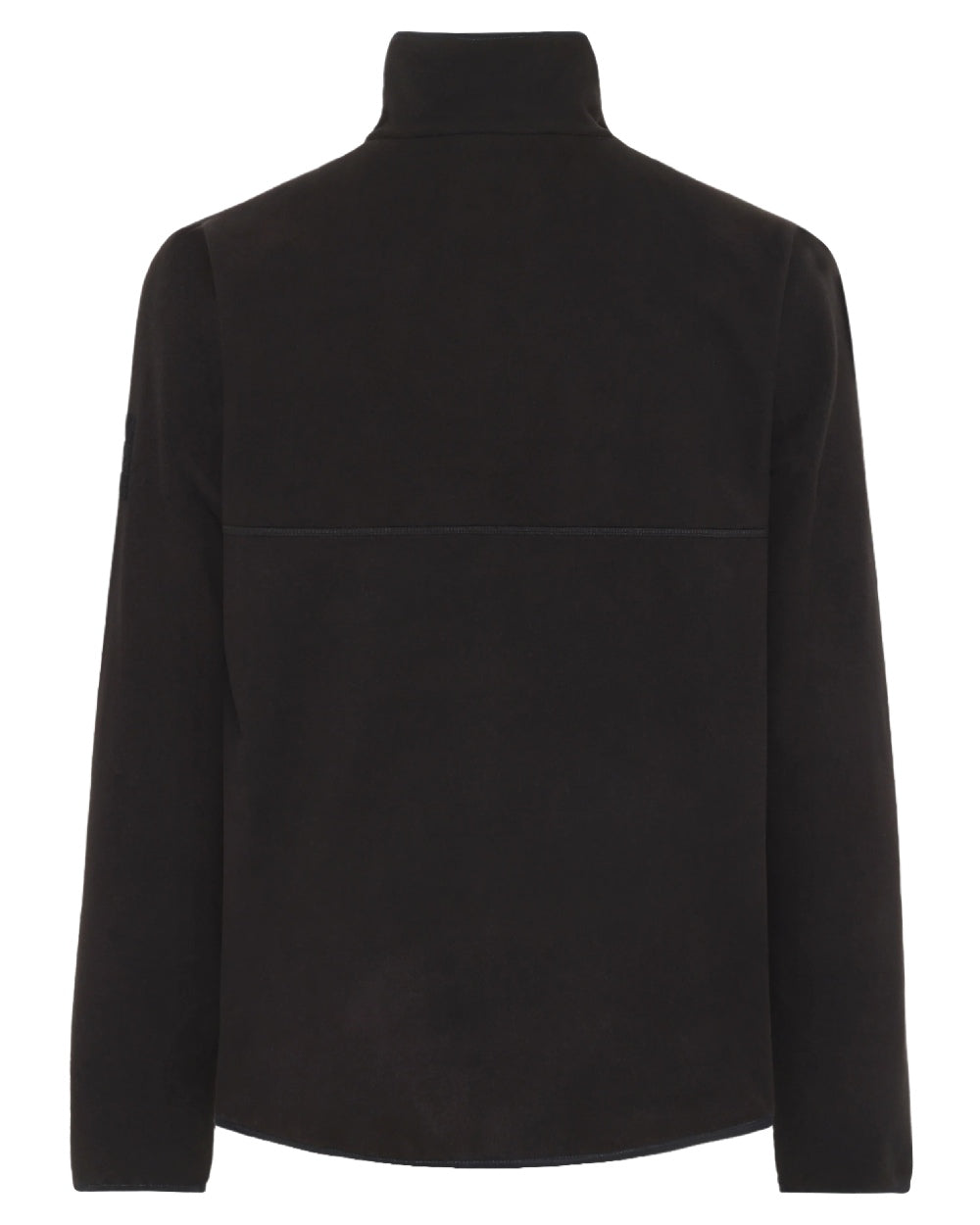 Black coloured Didriksons Mens Hannes Half Zip Sweater on white background