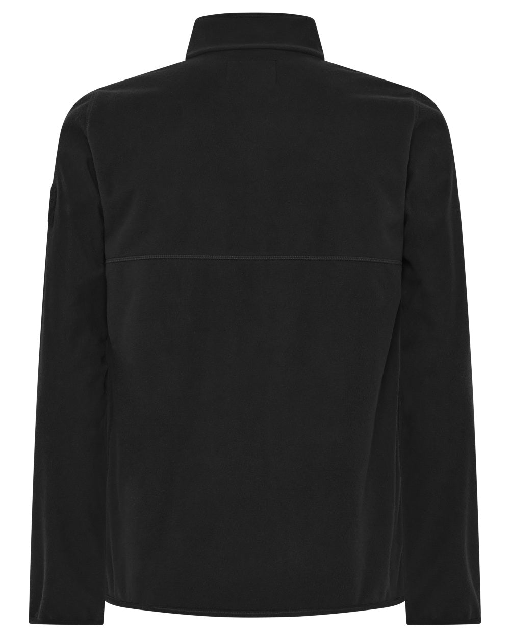 Black coloured Didriksons Mens Hans Windproof Full Zip Fleece on white background