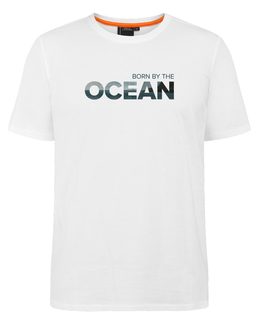 Snow White coloured Didriksons Mens Harald Ocean T-Shirt on white background