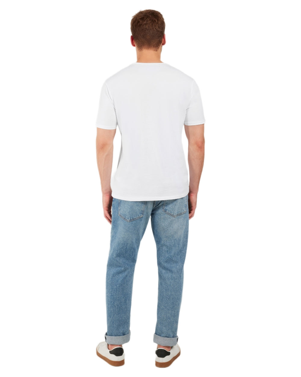 Snow White coloured Didriksons Mens Harald Ocean T-Shirt on white background