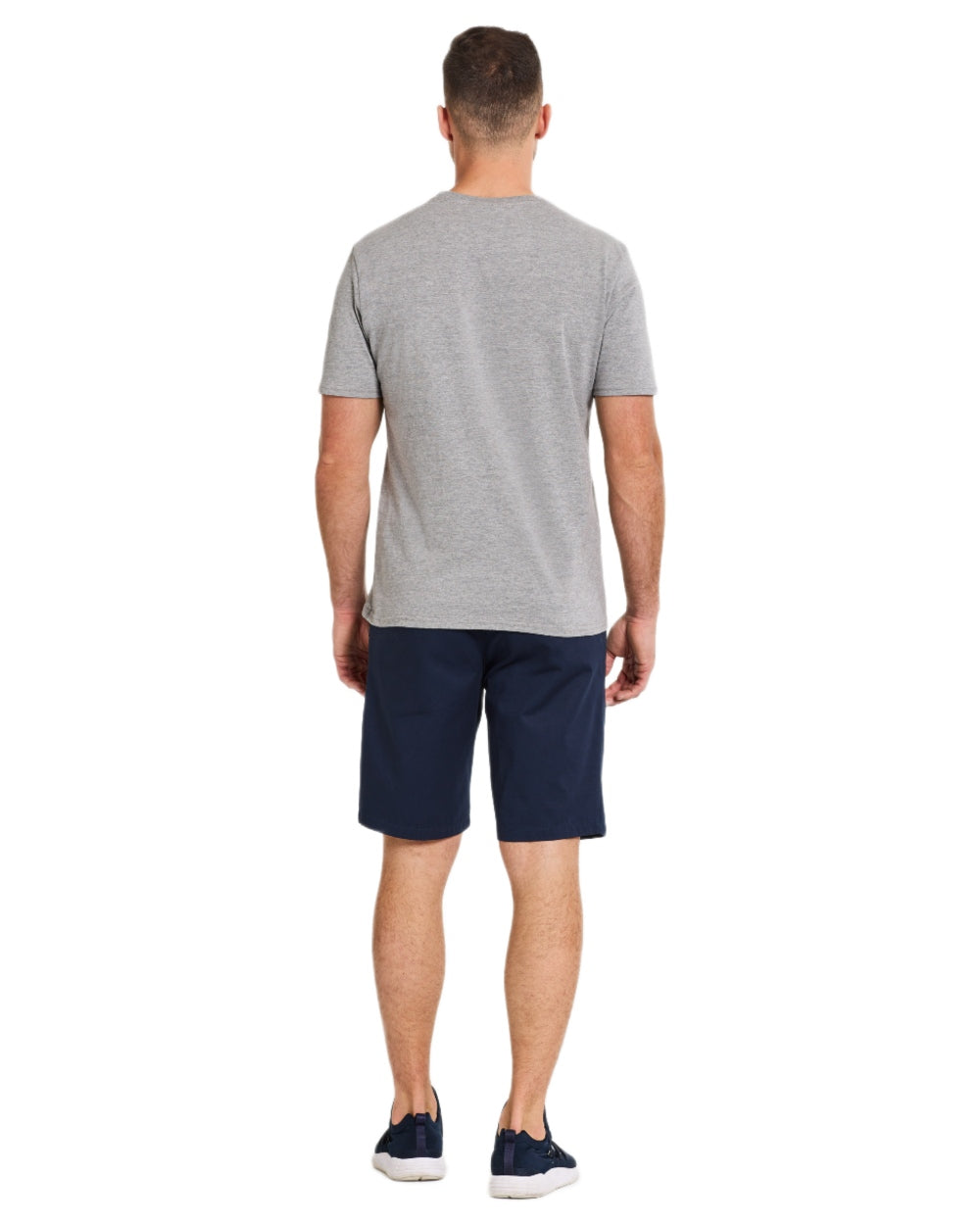 Grey Melange coloured Didriksons Mens Harald T-Shirt on white background