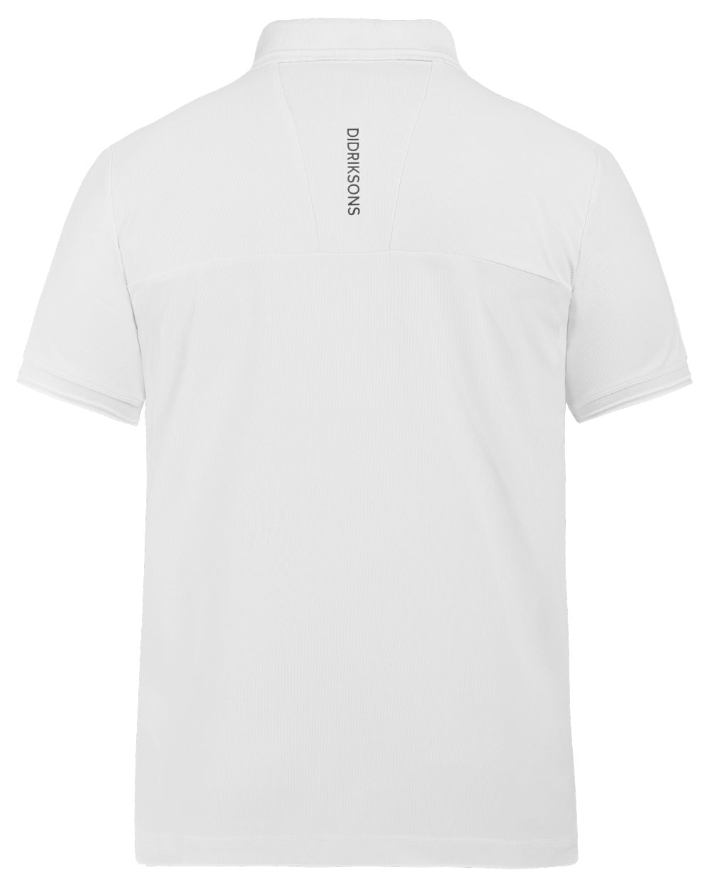 Snow White coloured Didriksons Mens Jack Polo T-Shirt on white background