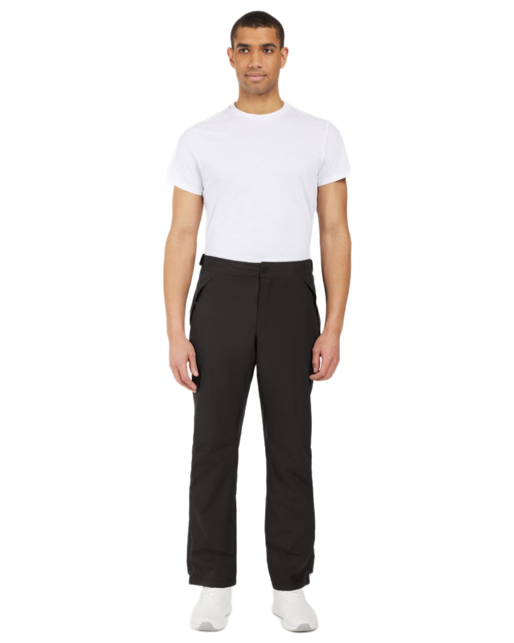 Black coloured Didriksons Mens Jesper Pants on white background