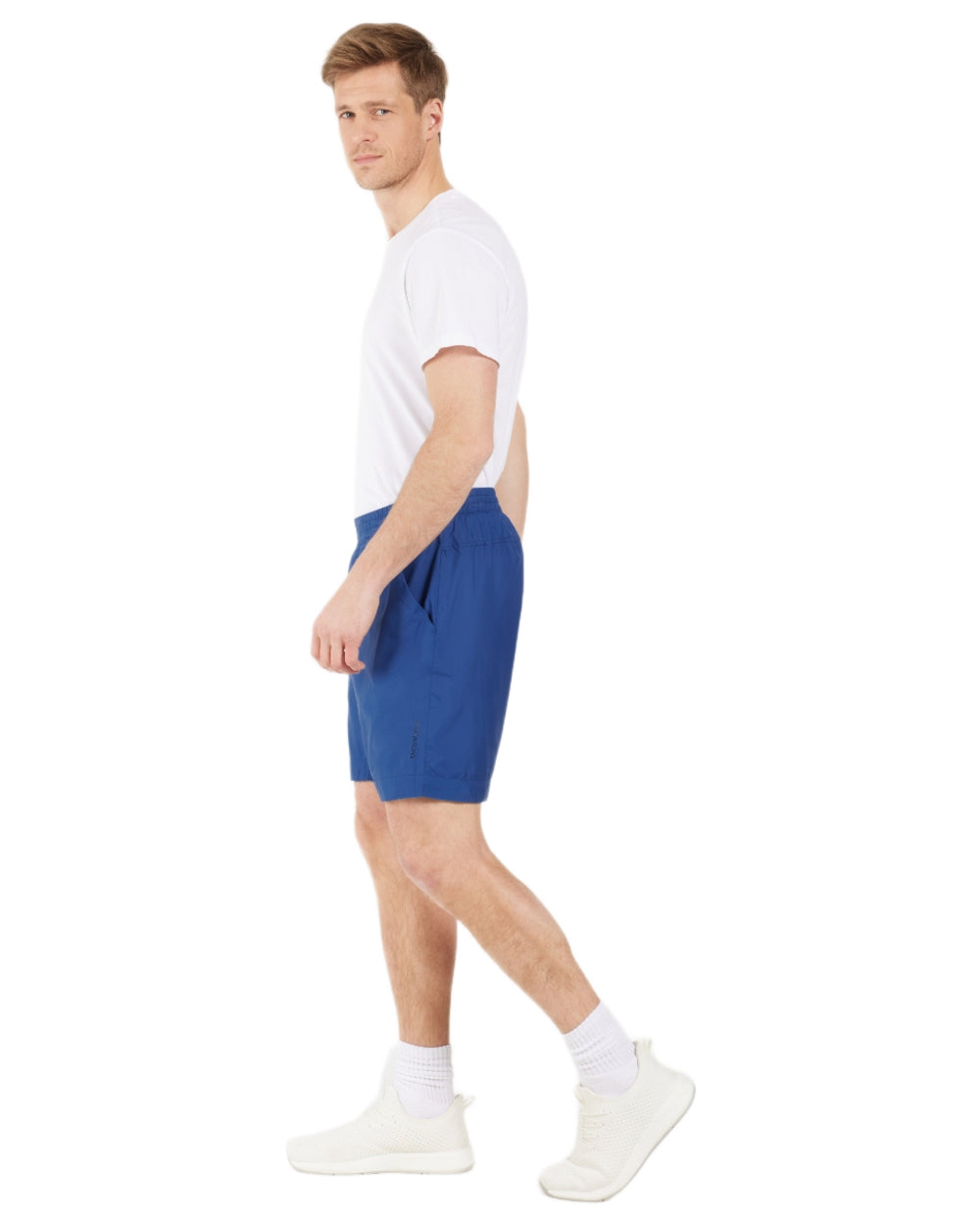 Blue Water coloured Didriksons Mens Malte Shorts on white background