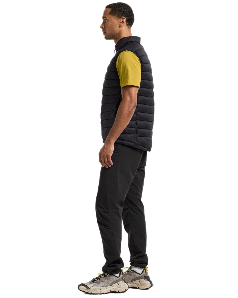 Black coloured Didriksons Mens Marino Vest on white background