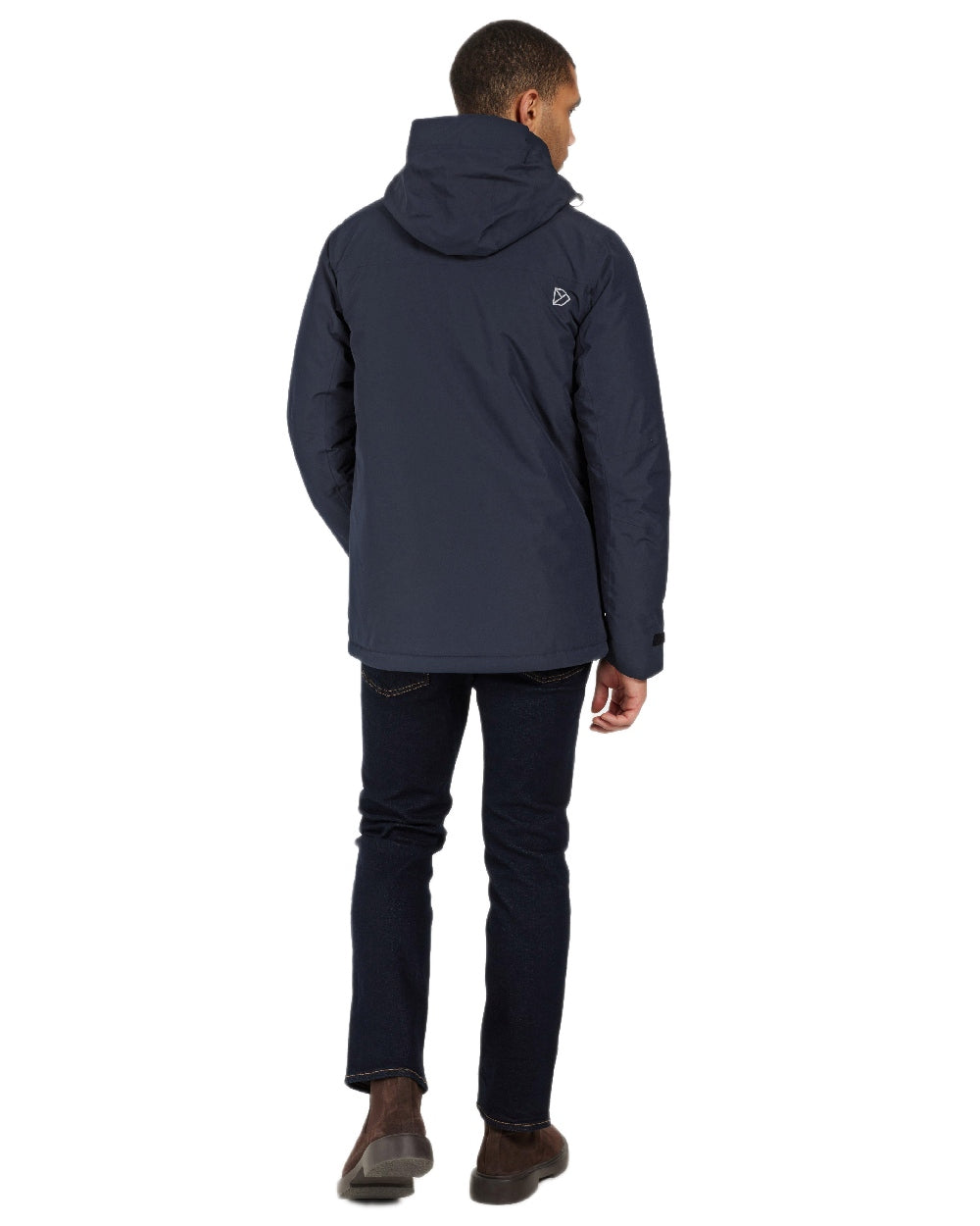 Dark Night Blue Coloured Didriksons Mens Stefan Jacket on white background