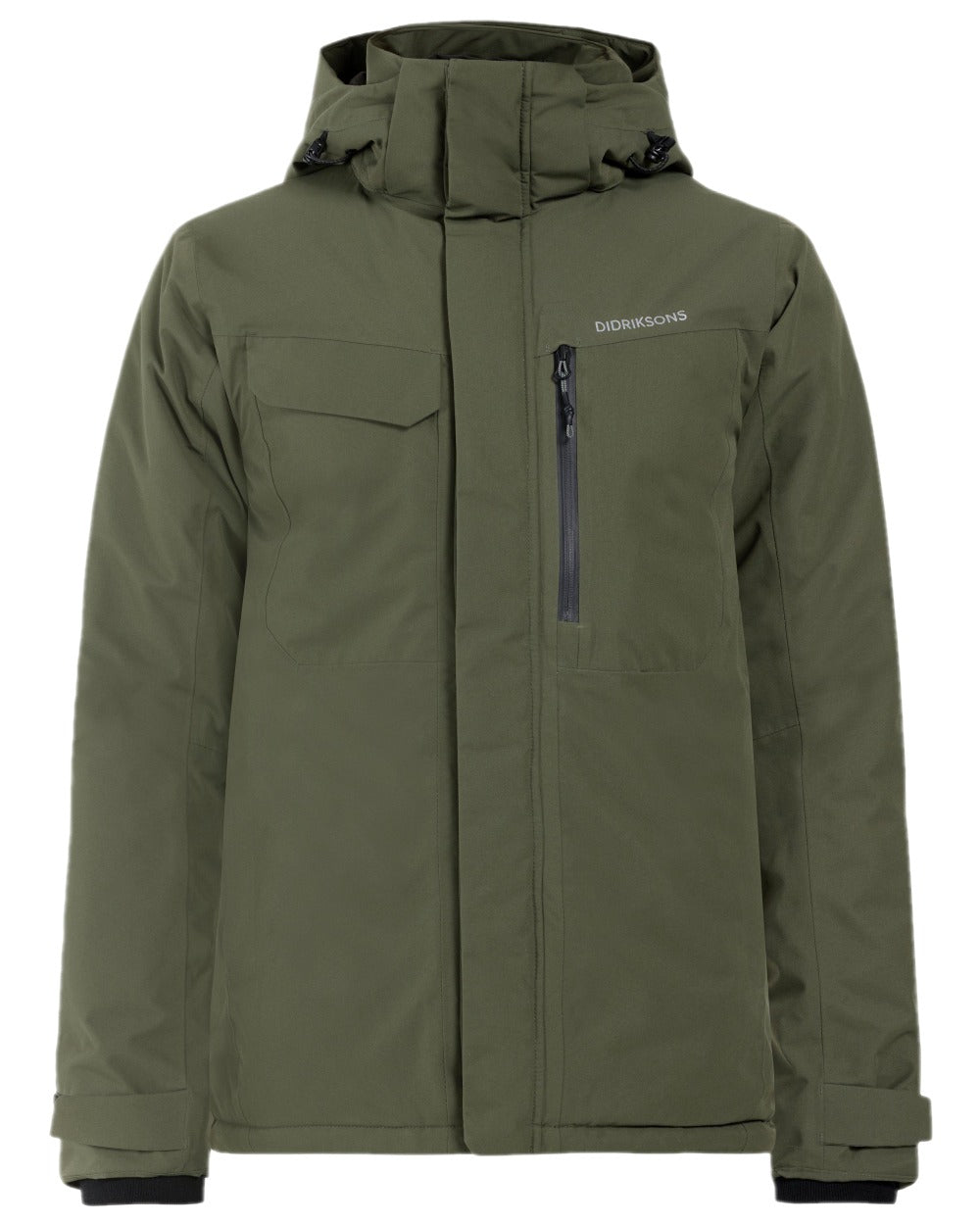 Deep Green Coloured Didriksons Mens Stefan Jacket on white background